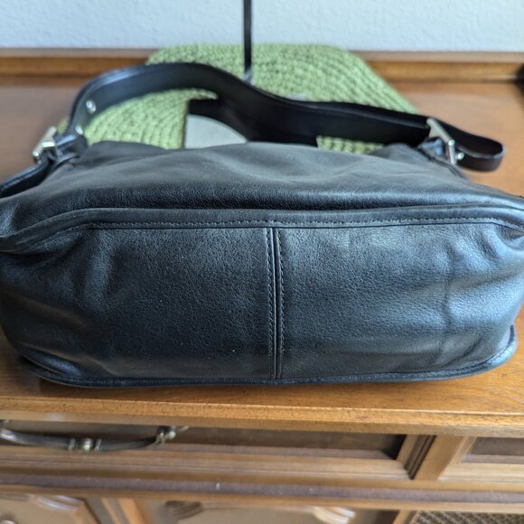 Coach Patricia Black Leather Legacy Shoulder Bag D1276-19921 EUC - Picture 6 of 10